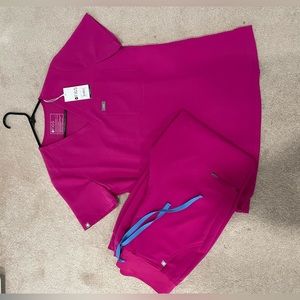 FIGS new raspberry sorbet scrub set